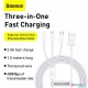 Baseus M+L+C 3.5A 1.5m Superior Series Fast Charging Data Cable White (6M)